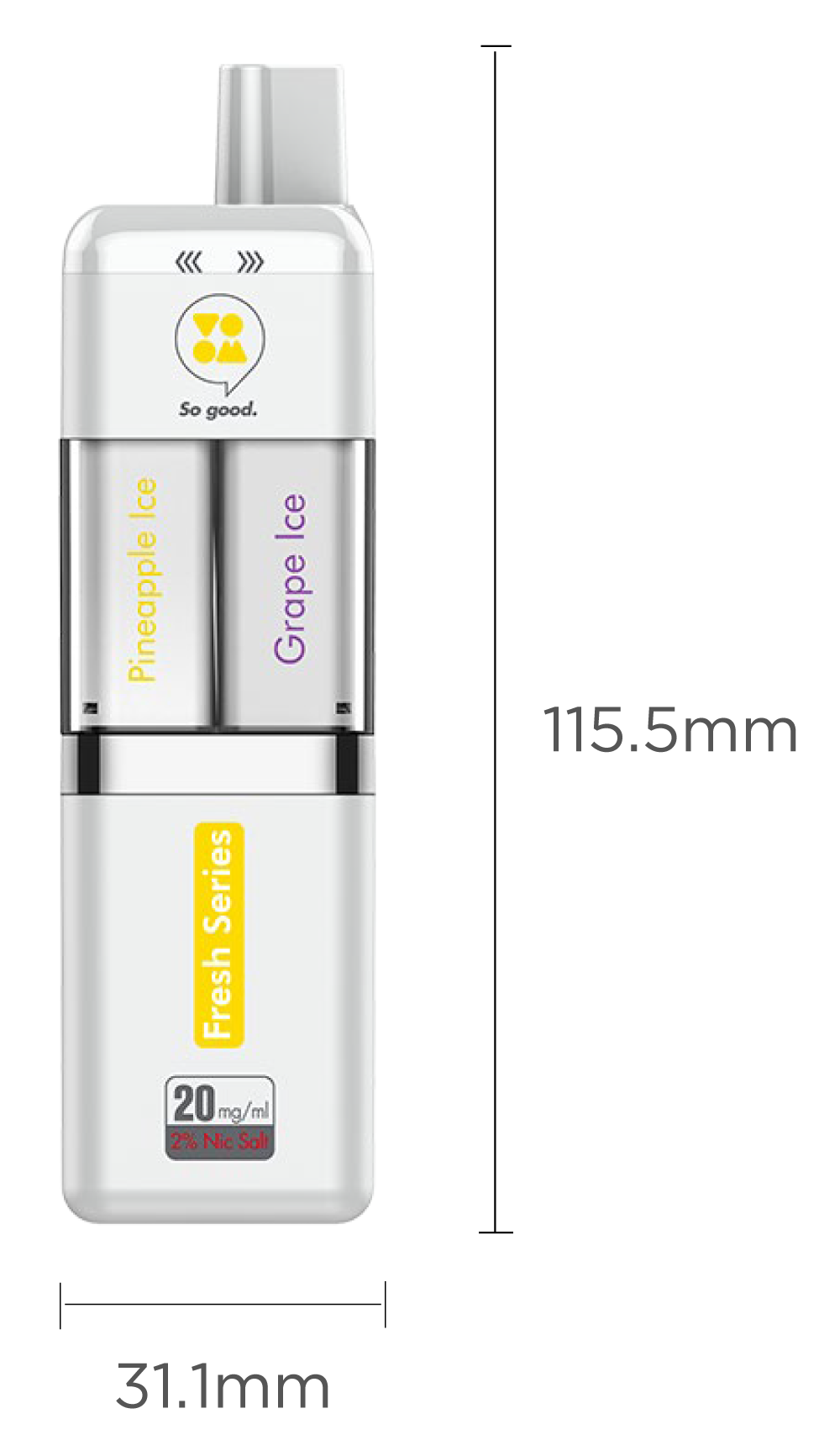 VOOM 4 Multi Flavour Vape Measurements